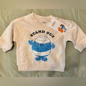 NWT M&S Sweatshirt, Boys 0-3 Months